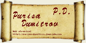 Puriša Dumitrov vizit kartica